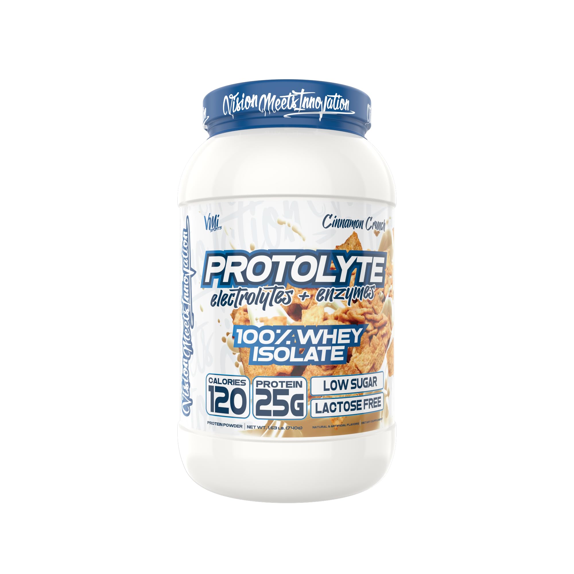 ProtoLyte label shows 25 g protein and 5.3 g BCAAs per serving