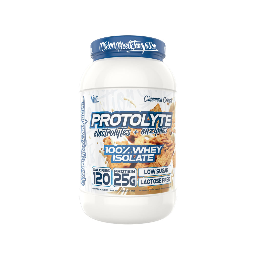 ProtoLyte label shows 25 g protein and 5.3 g BCAAs per serving