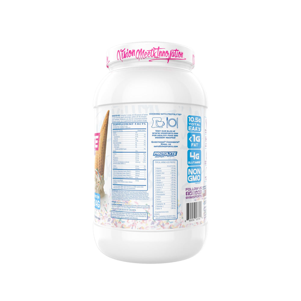 ProtoLyte whey isolate being poured into a shaker for post-workout recovery
