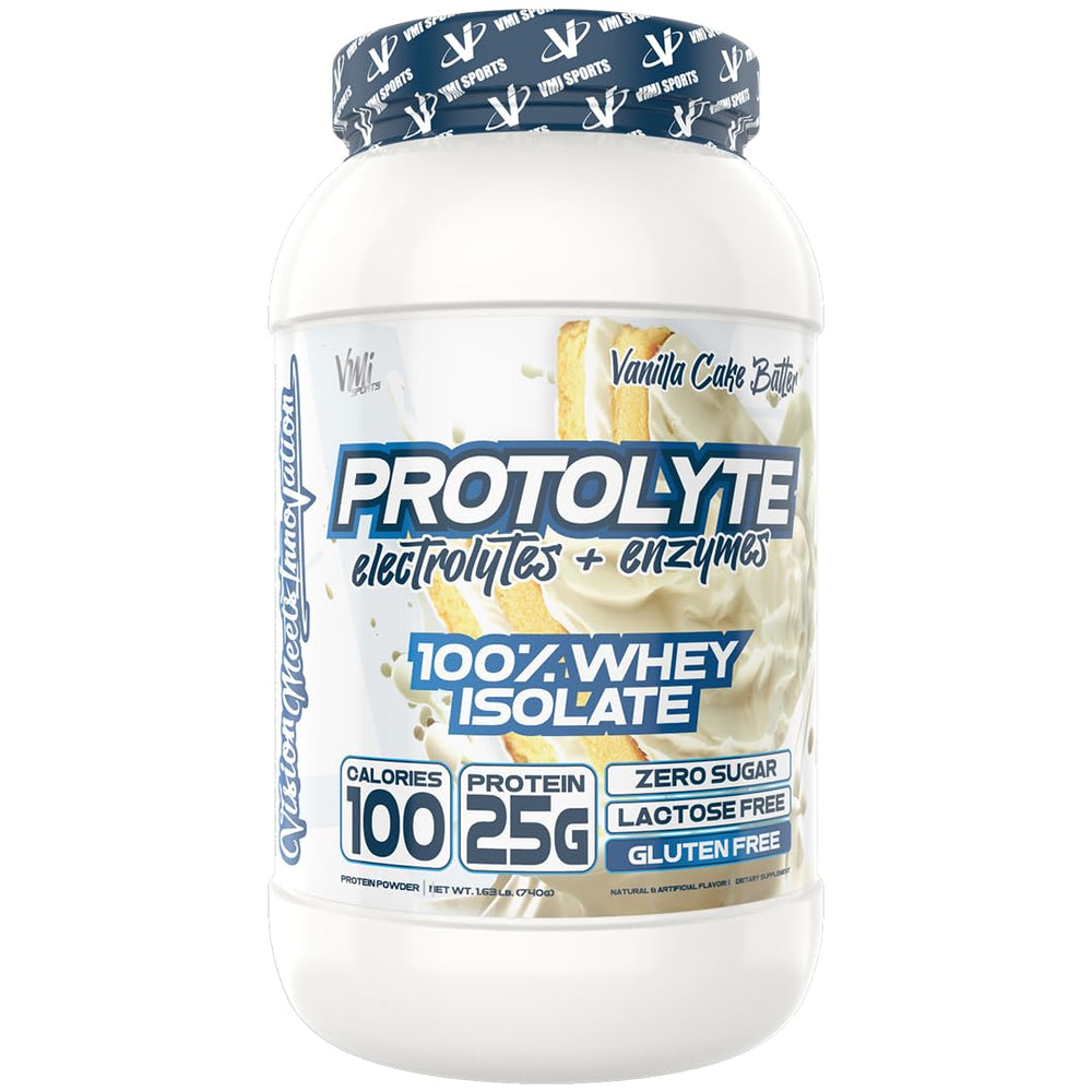 VMI ProtoLyte packaging emphasizes non-GMO ingredients and quality sports nutrition.
