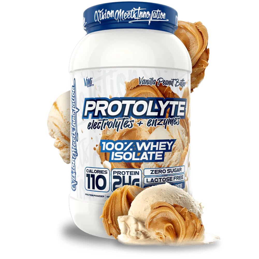 VMI Sports ProtoLyte Whey Isolate tub front showing lean muscle support.