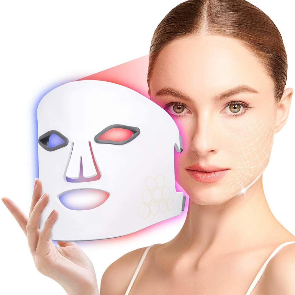 Vnvfd Professional Red Light Mask front view for at home skin rejuvenation and glow