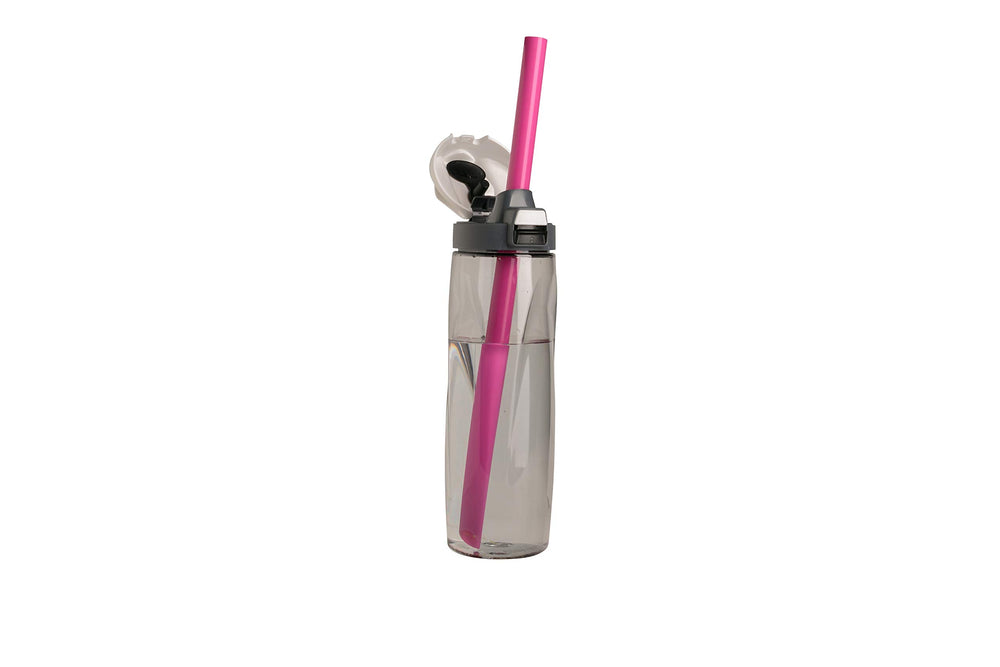 Vocal Tubes pink straw in use during singing warmups and drills.