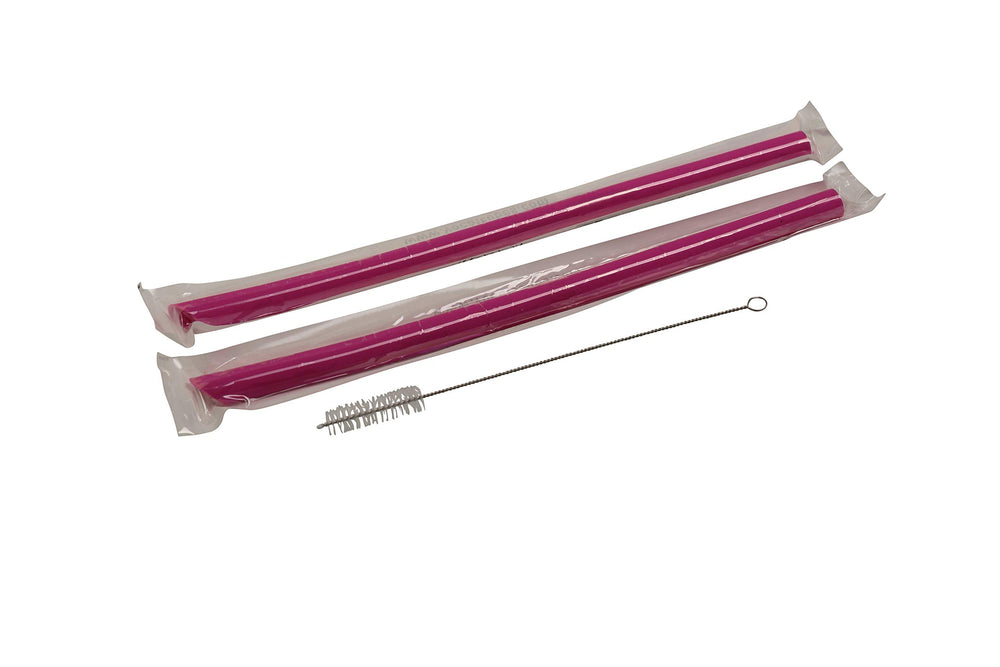 Vocal Tubes pink straw with instruction card for quick start.