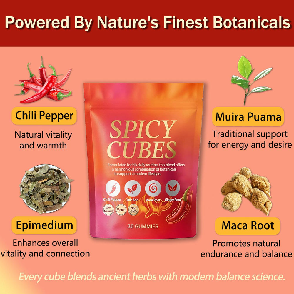Voererh Spicy Cubes gummy texture shot shows chewy, satisfying texture for daily use