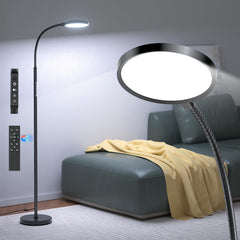 VOLISUN 10000 lux lamp front view showing bright daylight glow for mornings.