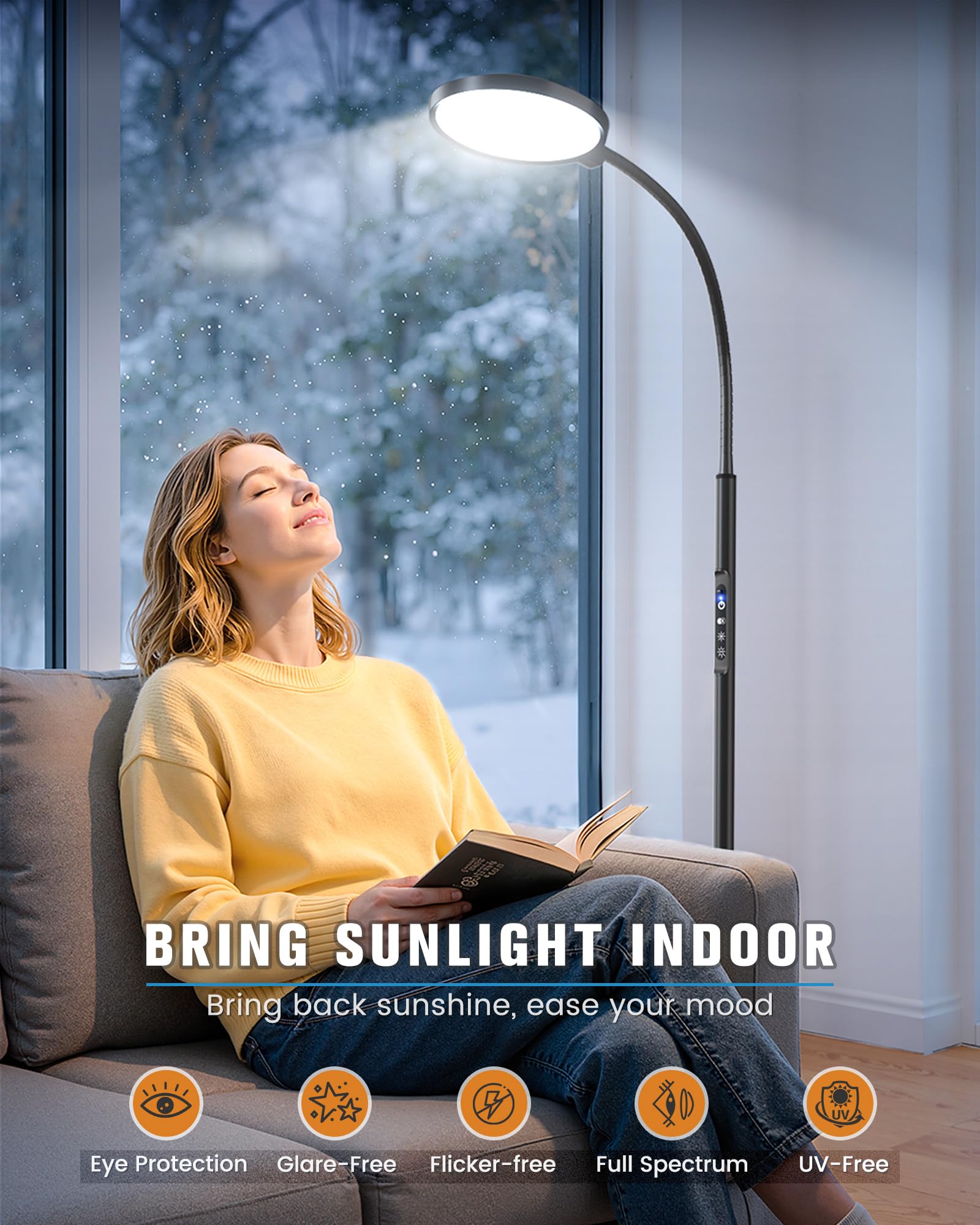 VOLISUN lamp dimmable brightness control for personalized comfort.