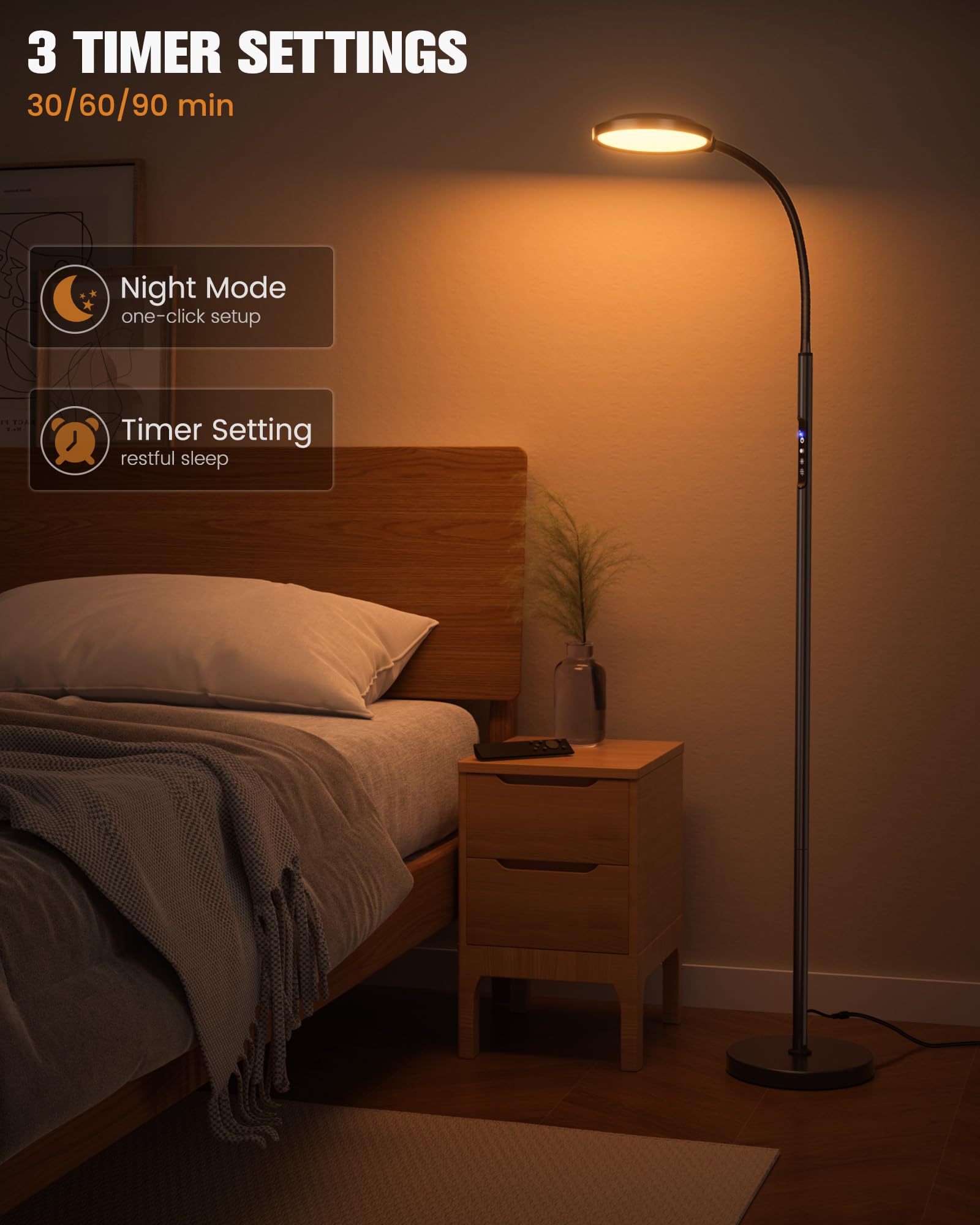 VOLISUN flicker-free light reducing eye strain during long use.