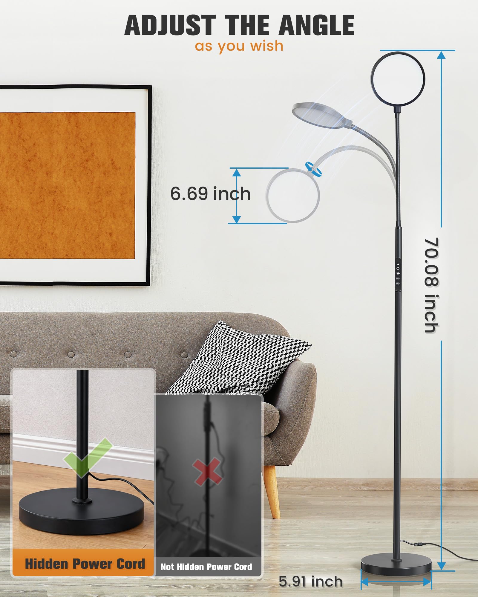 VOLISUN hidden cord and sleek design blend with modern interiors.