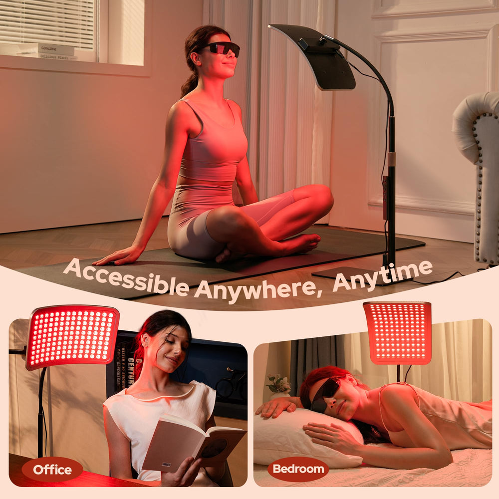 VOLISUN red light panel packaging with hook supports versatile mounting options.