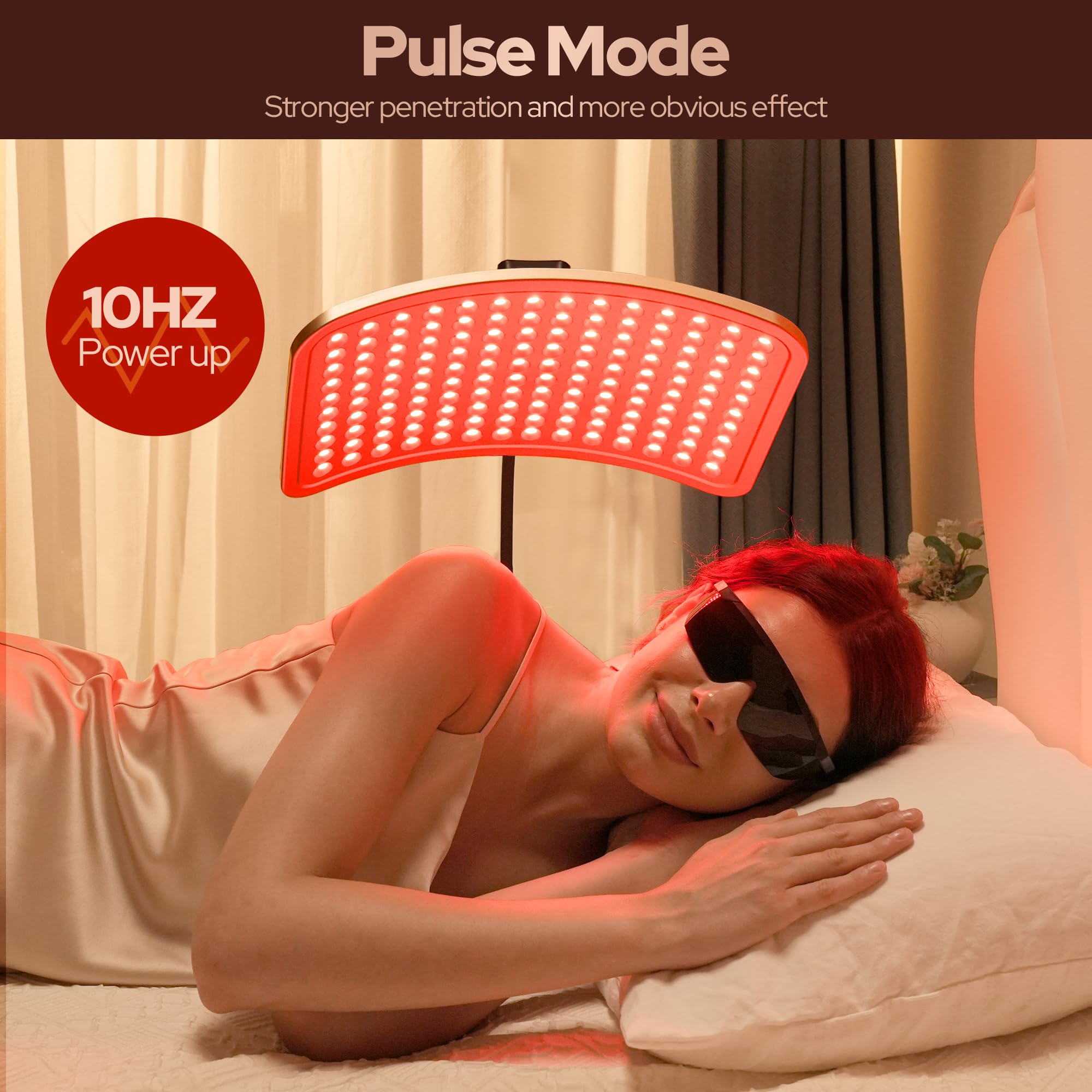 VOLISUN red light panel stand and cable show adjustable setup for personalized positioning.