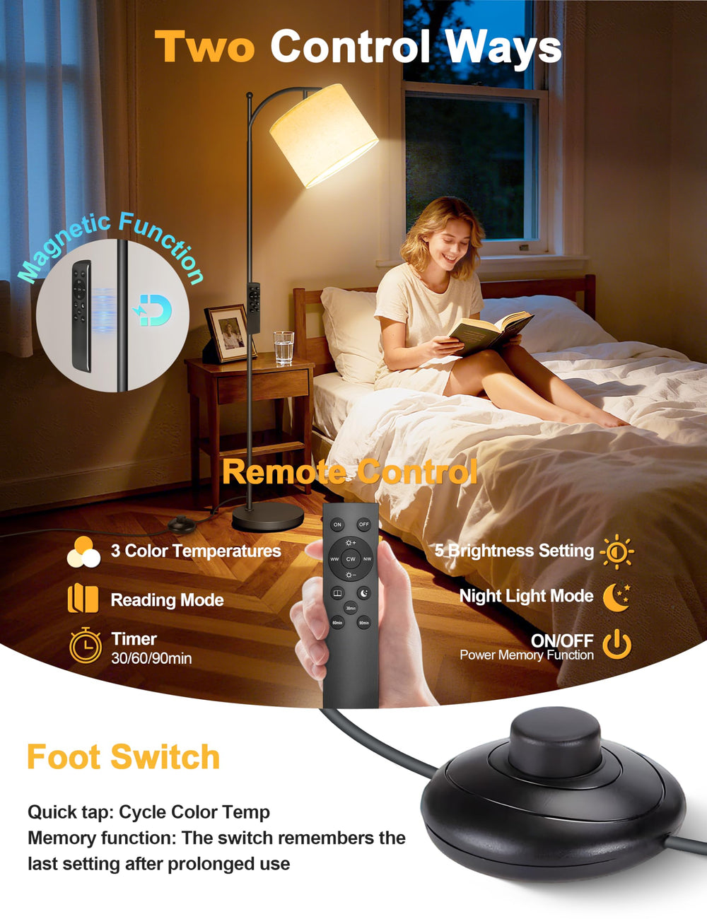 VOLISUN rotating lamp head delivers 360° light coverage across room