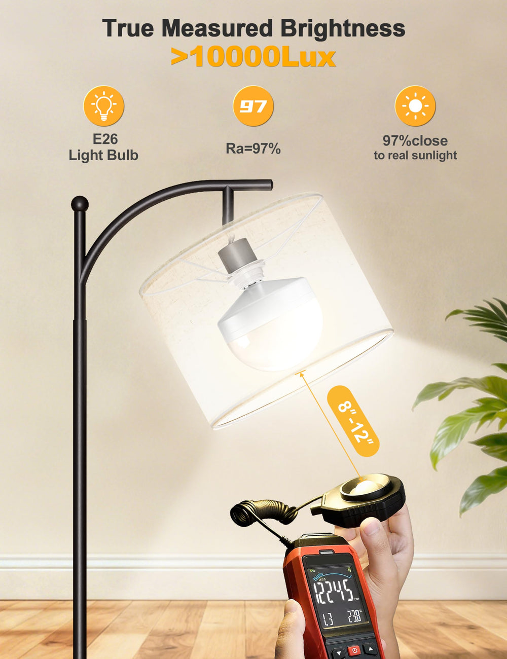 VOLISUN sleek floor lamp design with hidden cord blends into home