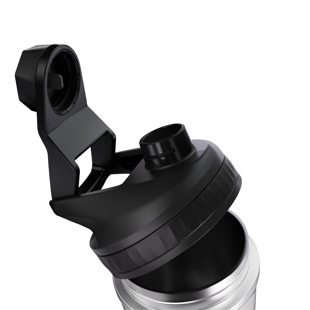 Voltrx ChillMix bottle interior shows stainless steel mixing area for smooth shakes.