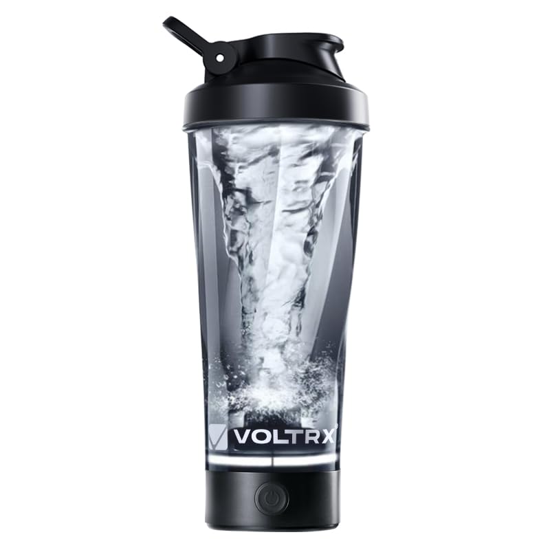 VOLTRX VortexBoost bottle with open lid for quick protein shakes on the go.