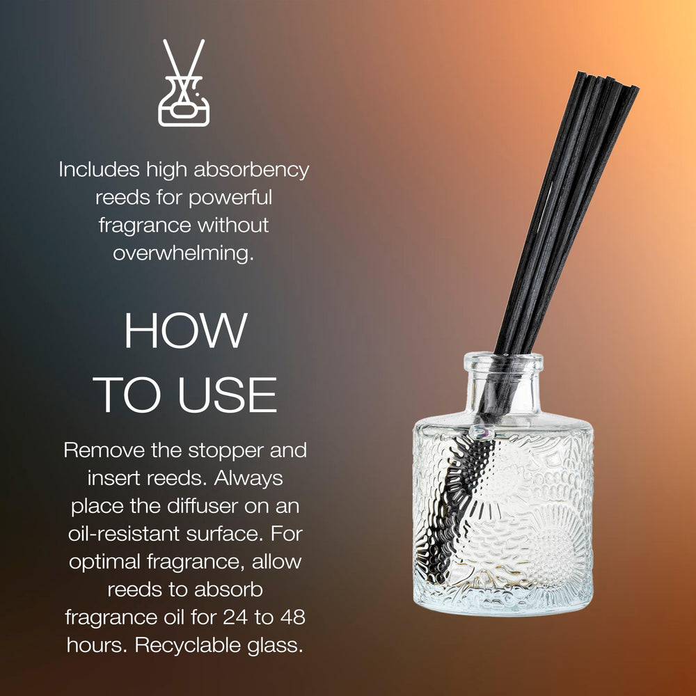 Voluspa Moso Bamboo scent profile blends bamboo, musk, and cypress for calm mood