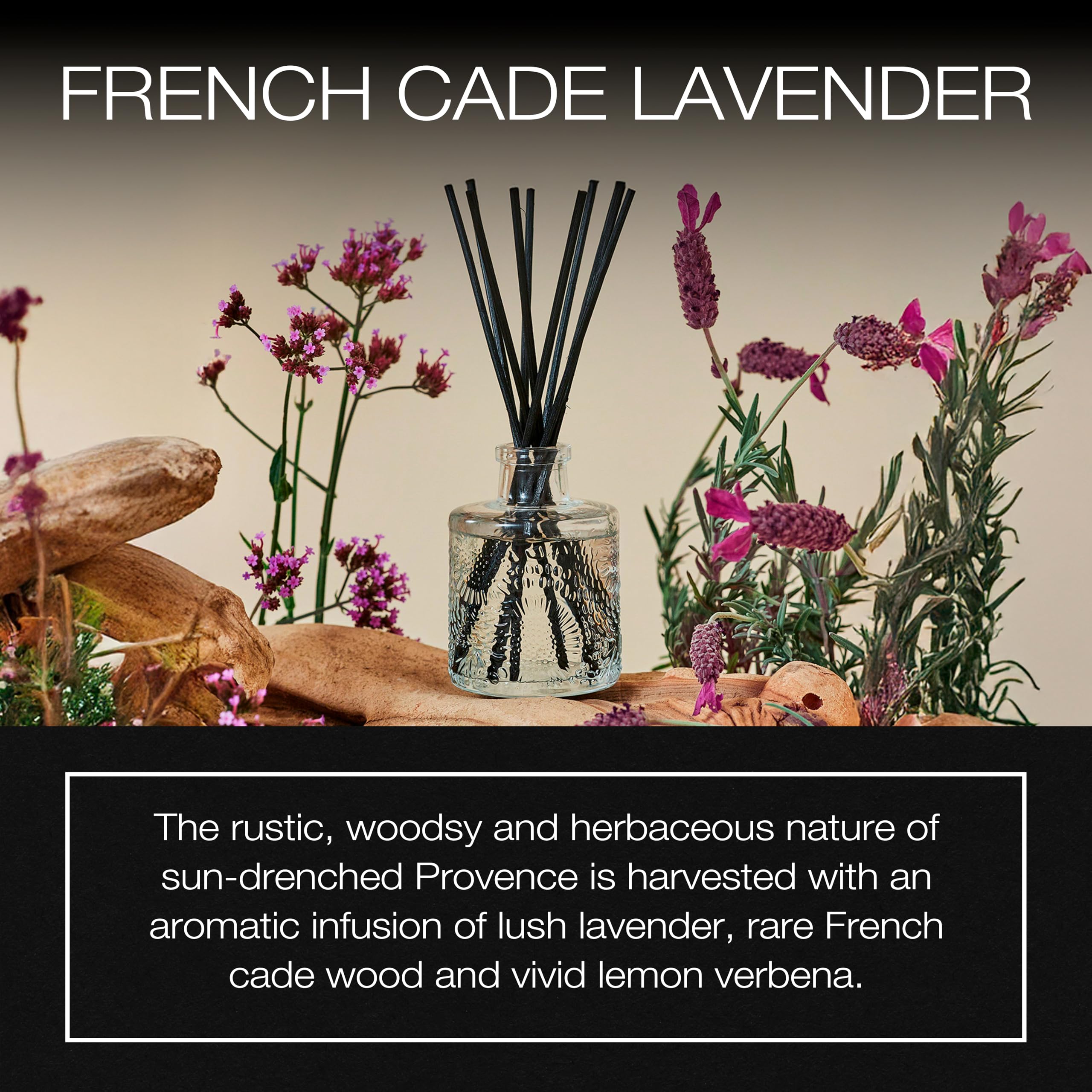 Voluspa reed sticks with diffuser ensuring steady scent diffusion throughout the day