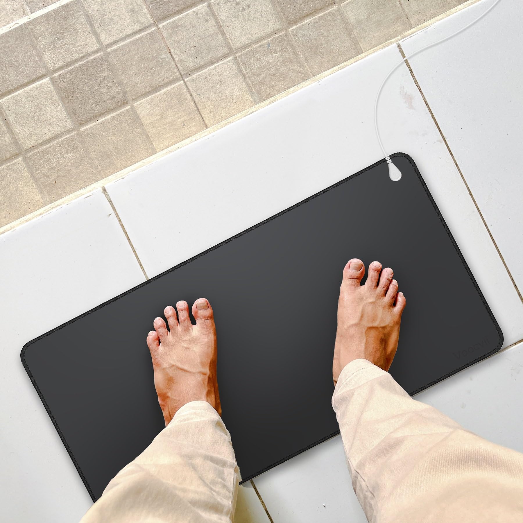 Voocvii grounding mat on bed for nighttime grounding