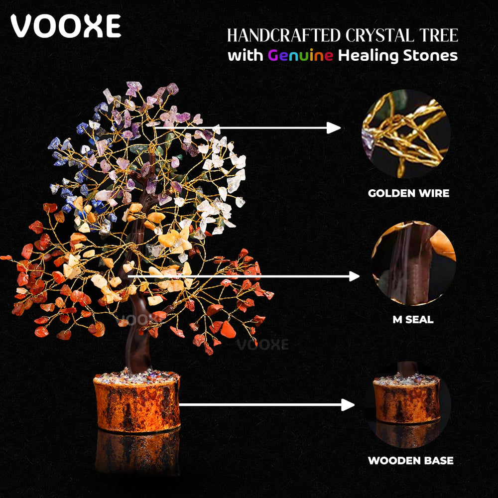 VOOXE natural crystals closeup highlights authentic earth energy.