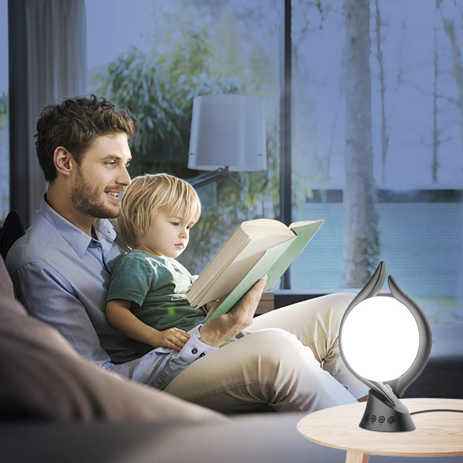 Voraiya black modern design lamp for home or office spaces