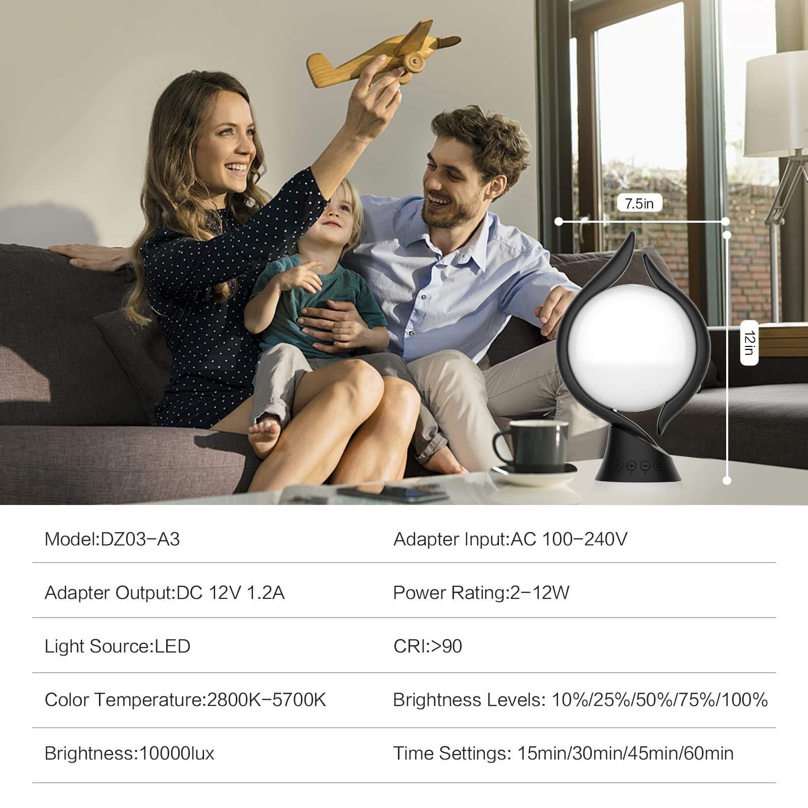 Voraiya UV-free lamp designed for bedside or desk use