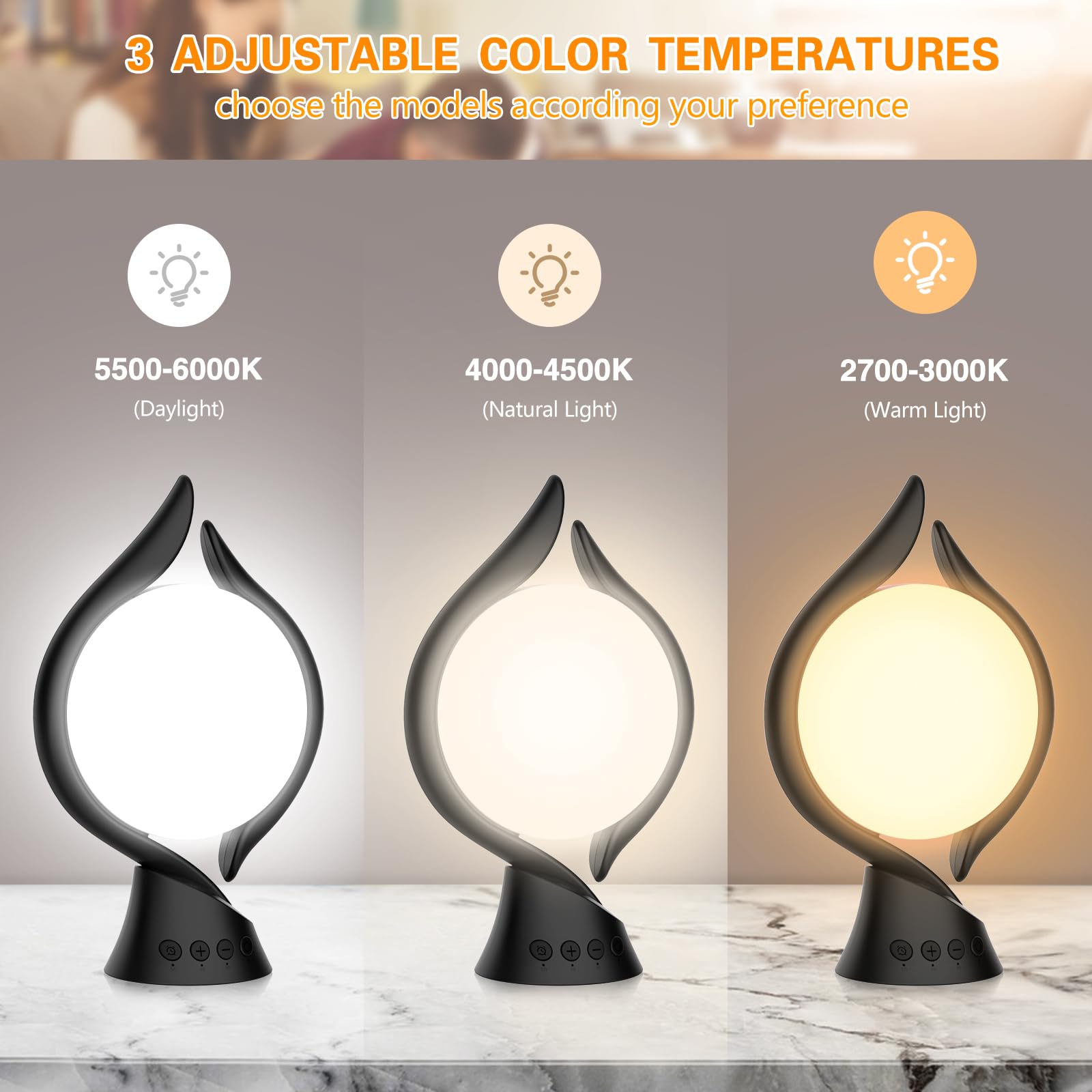 Voraiya full-spectrum LED lamp for gentle UV-free brightness