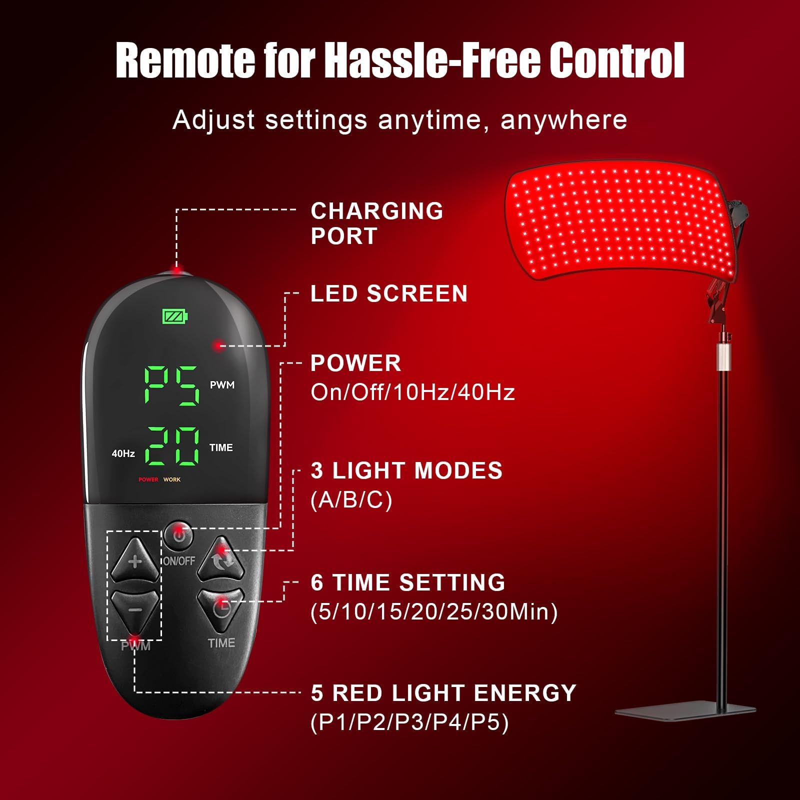 Vortro 660nm red light supports surface-focused treatment for skin.