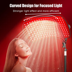 Vortro red light panel targets face and body for smoother skin texture.