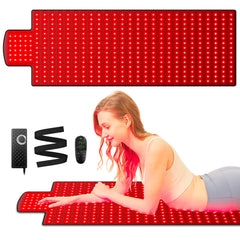 Vortro red light therapy mat provides full body coverage for relaxation.