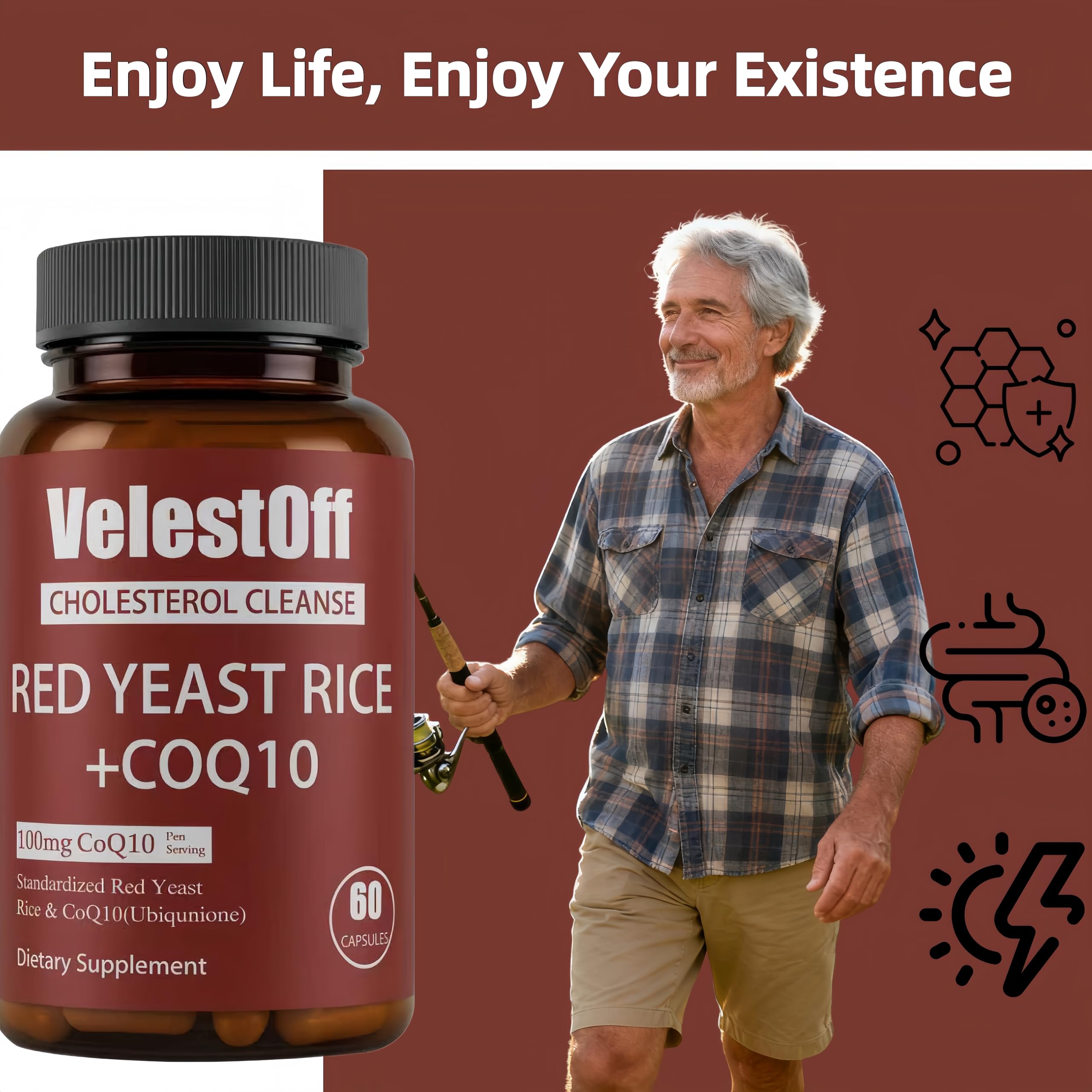 VOSETOKELA Lunessa ingredient list visualizing red yeast rice and CoQ10 components