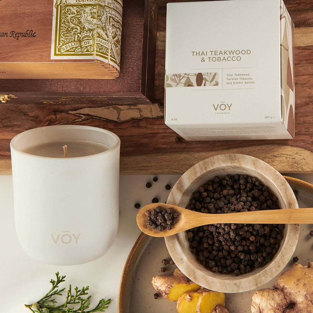 VOY candle vegan soy blend supports cruelty-free ambiance