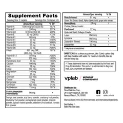 VPLab Ultra Women's Multivitamin tablets being swallowed for convenient daily use