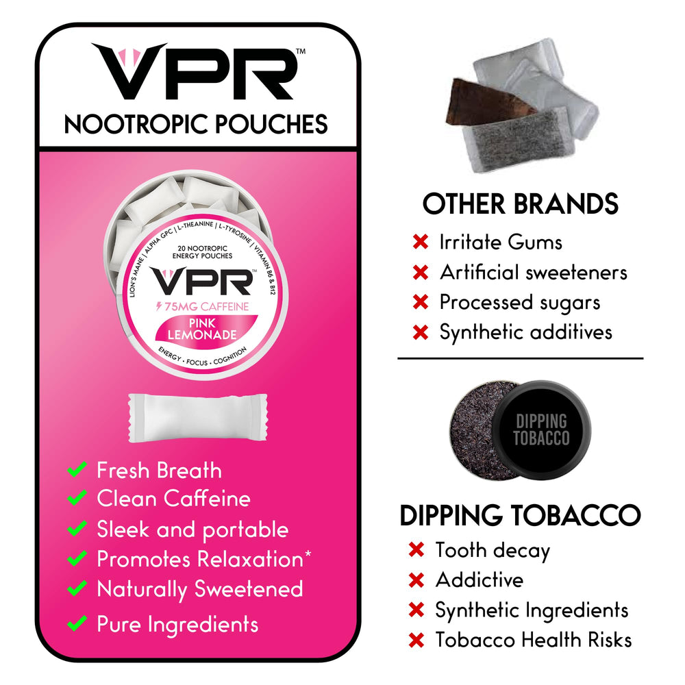 VPR Energy dissolves quickly for instant mental boost during commutes.