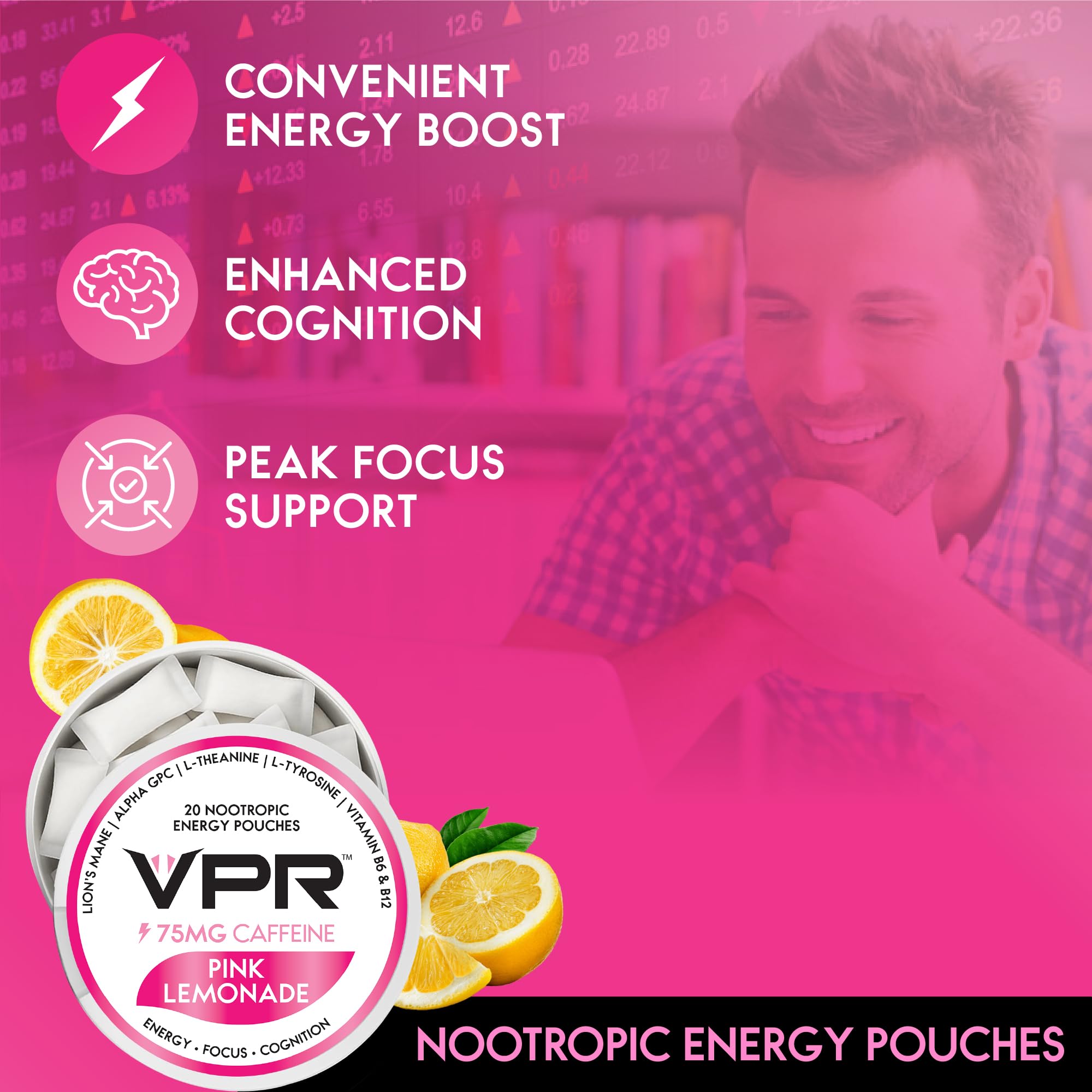 VPR Energy L-Theanine balance for calm, focused energy.