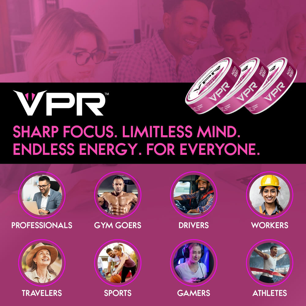 VPR Energy L-Tyrosine pouch to support mood and sustained mental stamina.