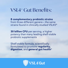 Dairy-free label on VSL4 Gut Daily Probiotics packaging.