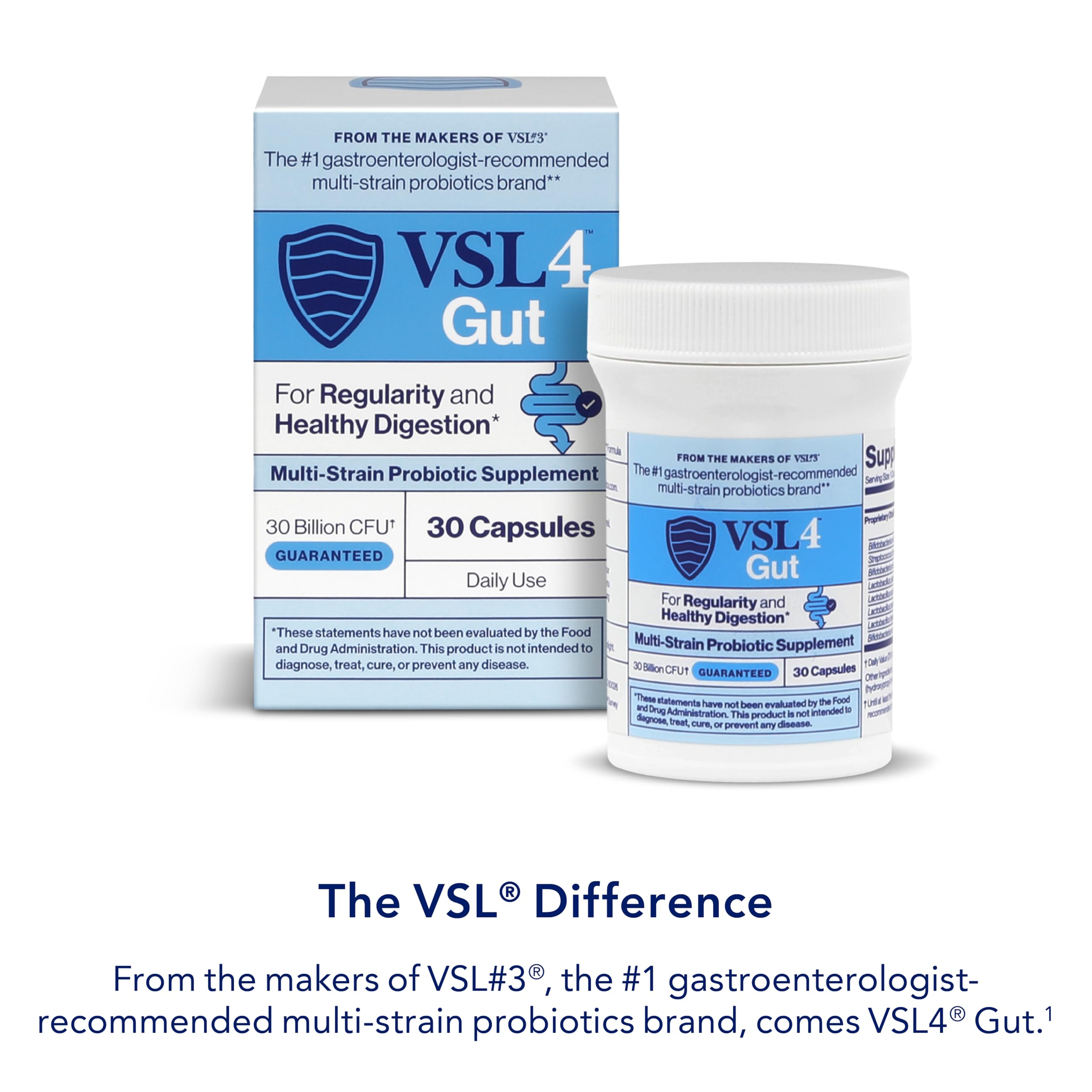 Delayed-release capsule design for VSL4 Gut Daily Probiotics.