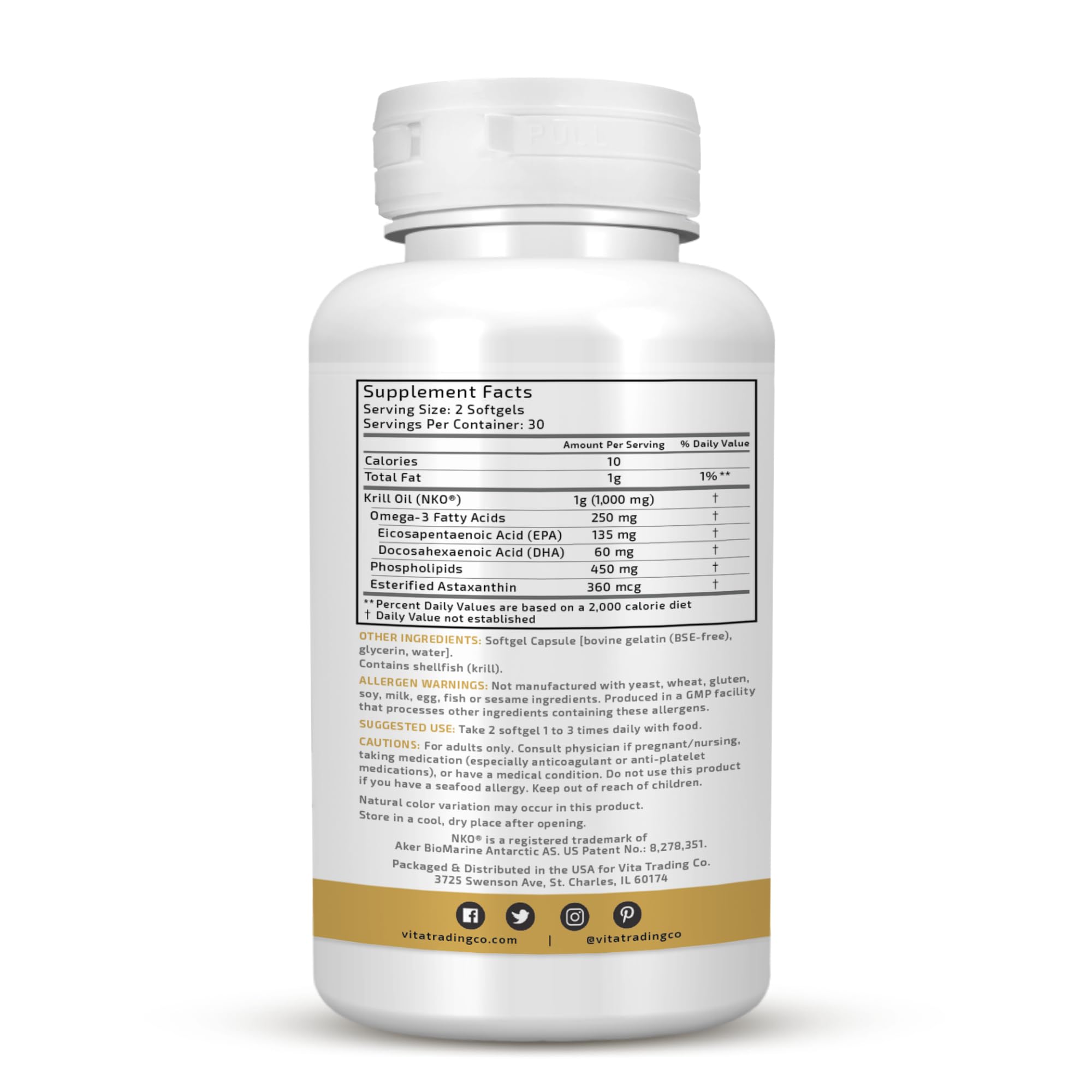 Astaxanthin-rich VTC Krill Oil emphasizes natural color