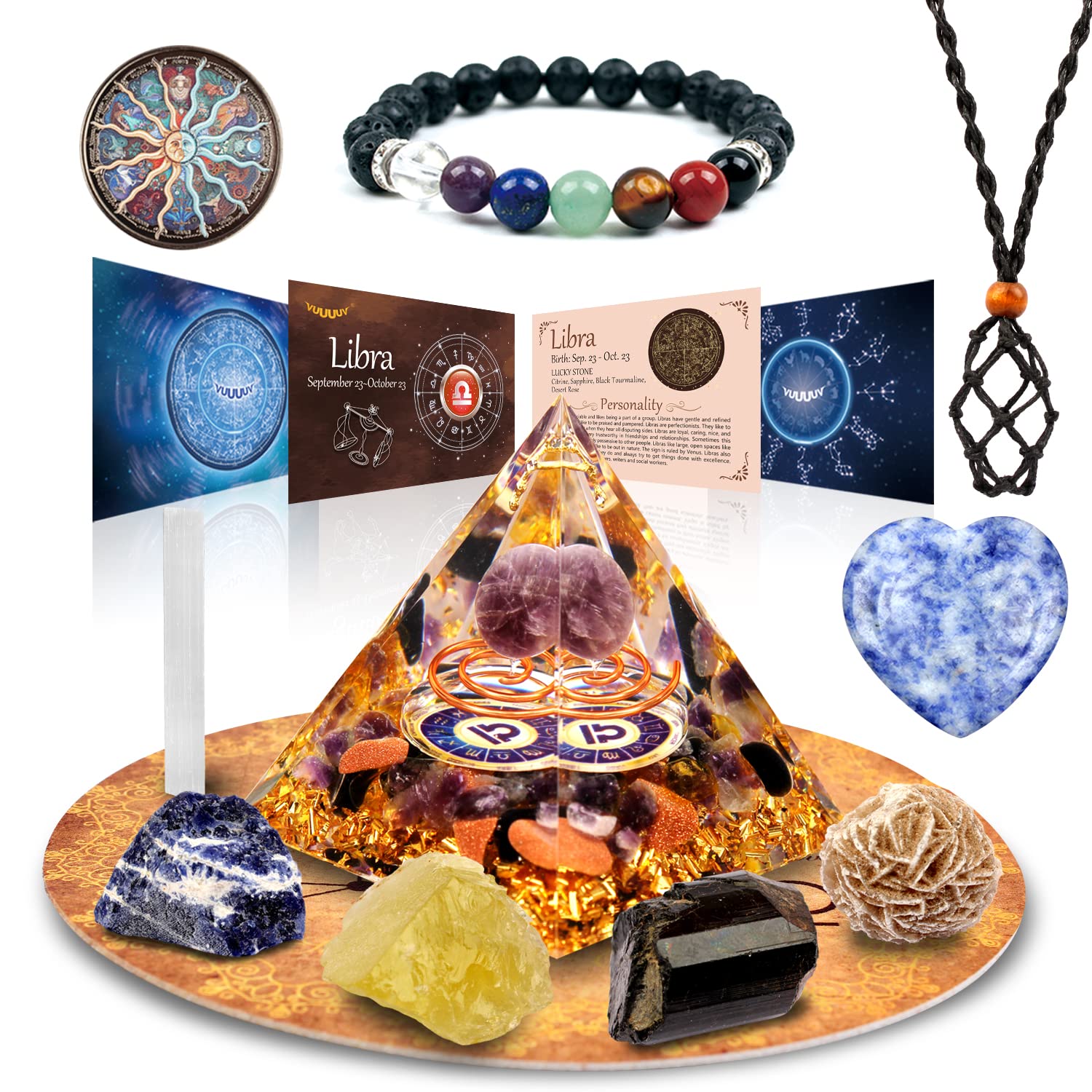 vuUUuv orgonite pyramid Libra energy enhances meditation focus and balance