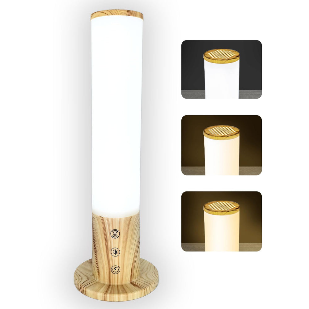 VUSIHOO light therapy lamp with 10,000 lux illuminates your desk for energizing mornings.