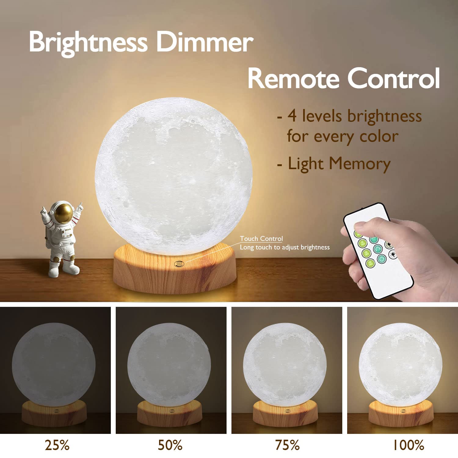 VUSIHOO UV-free daylight lamp close-up showing eye-friendly safety and warm glow