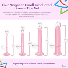 Size 1 in use demonstrates easy insertion and gradual stretching.