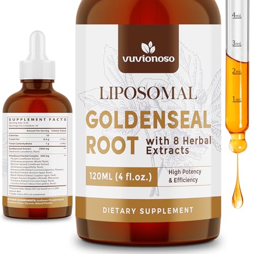 Vuvionoso Golden Seal Tincture dropper close-up showing precise dosing