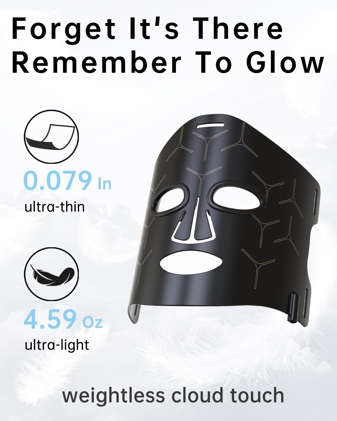 V VYM silicone-fit design minimizes hotspots for comfortable wear.