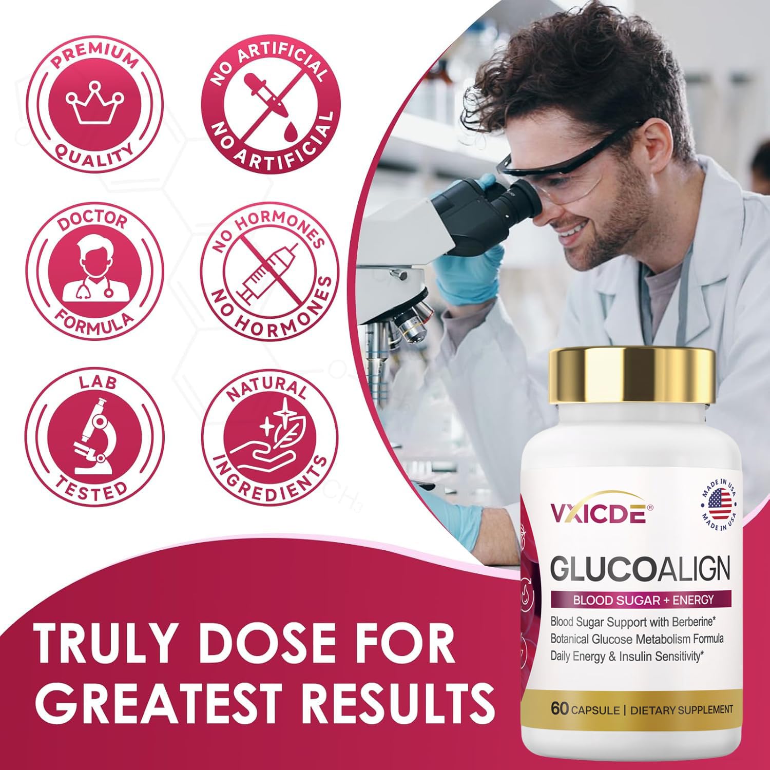 VXICDE vegetarian Berberine HCl capsules for plant-based routines