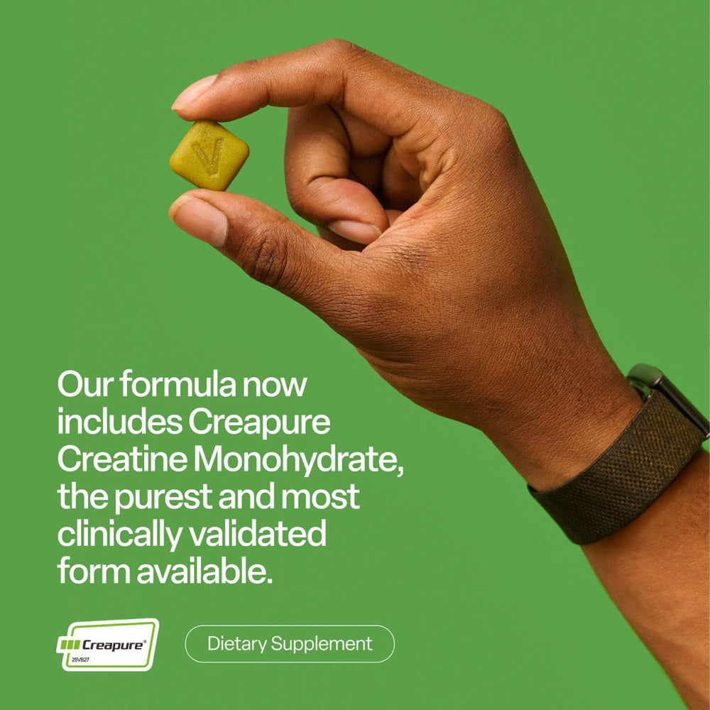 VYBRANCE LABS Creapure packaging highlights vegan, sugar-free ingredients.