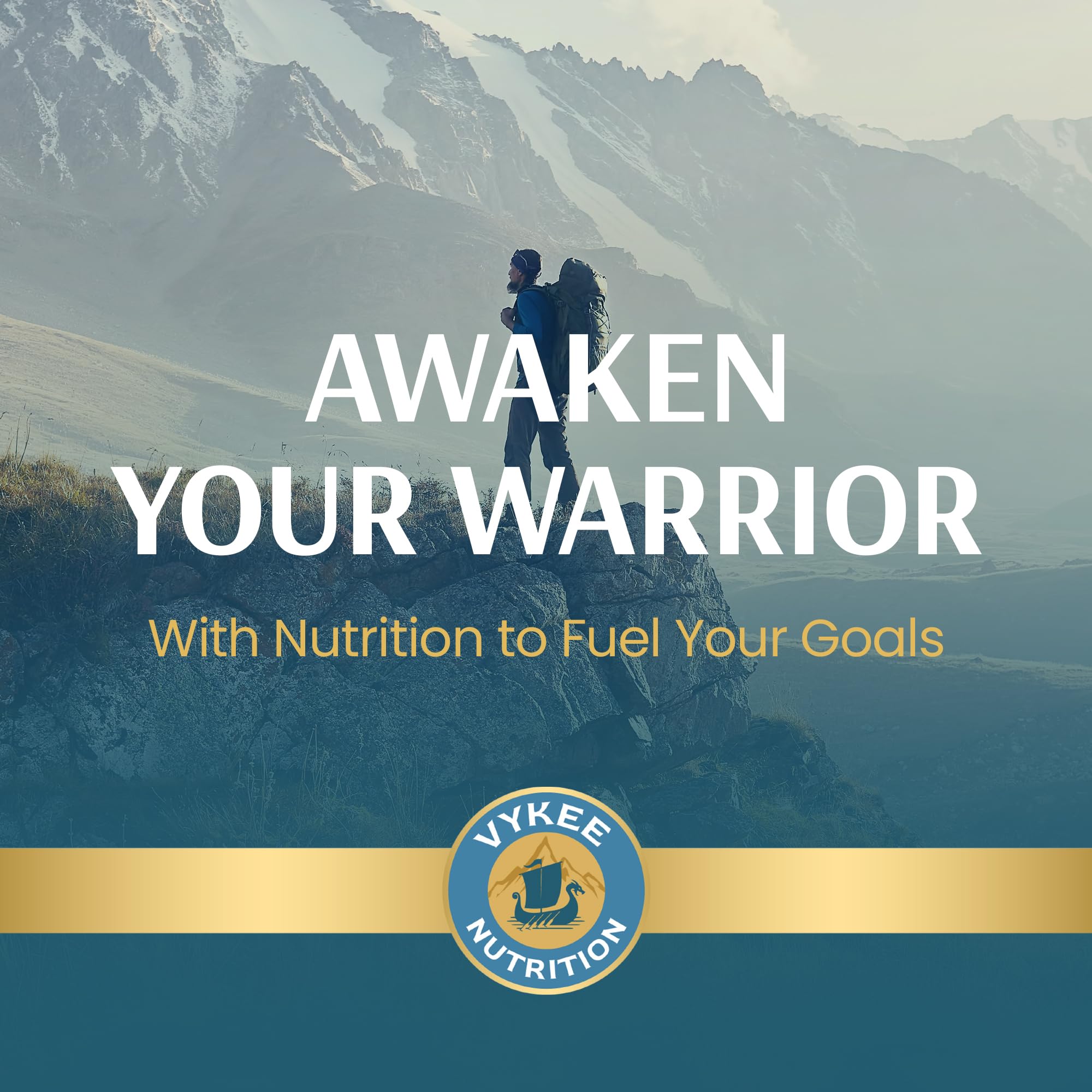 Vykee Nutrition packaging emphasizing heart health and daily vitality.