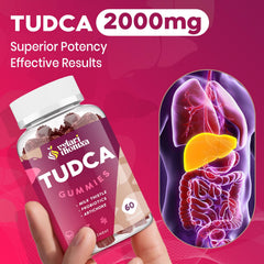 Vylarithonixa Tudca gummy label emphasizes vegan non-GMO formulation