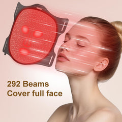Close-up of 292 LEDs on the VYM by Clinmate mask for even light distribution
