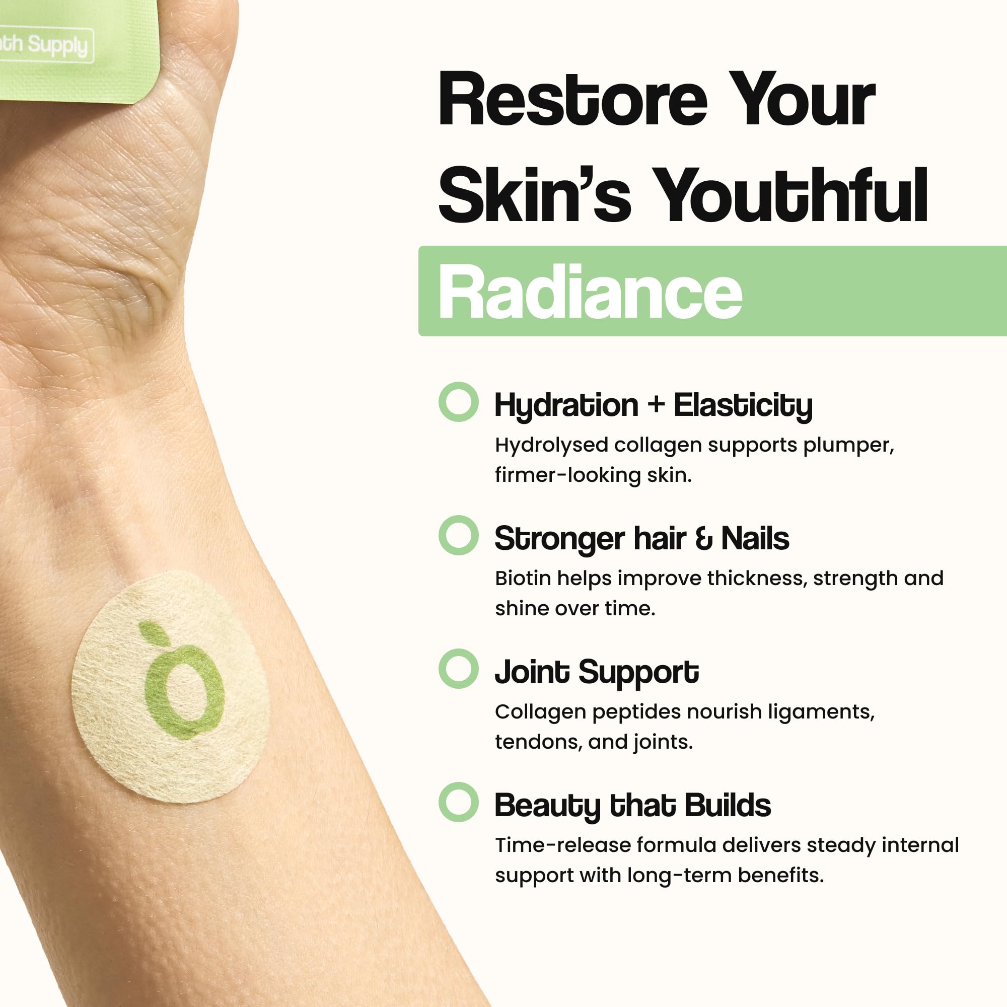 Vytadose skin elasticity patch demonstrates firming and glow potential
